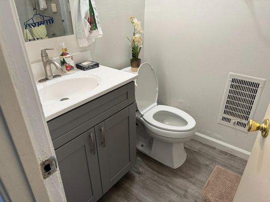 Bathroom, Interior, Wood Texture Flooring