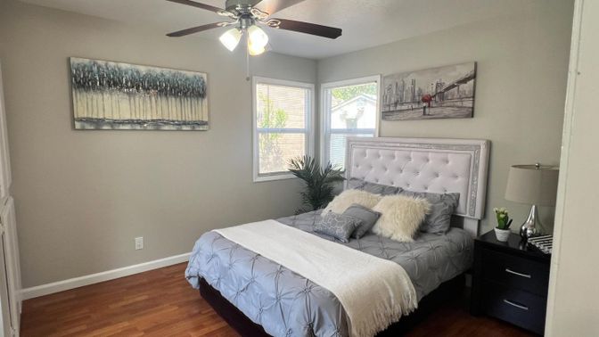 Bedroom, Interior, Wood Texture Flooring