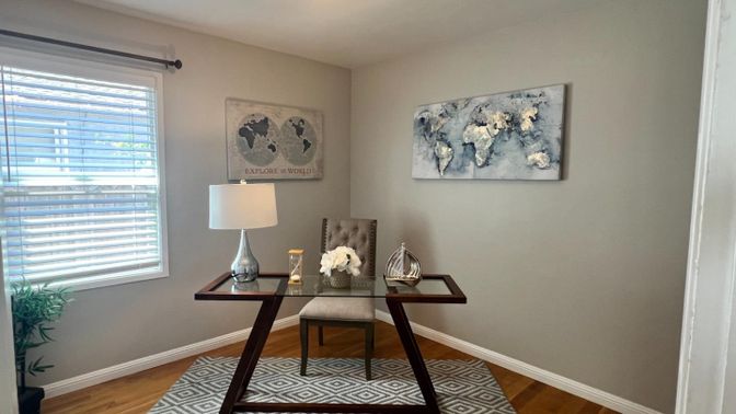 Home Office, Interior, Wood Texture Flooring