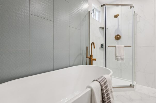 Bathroom, Glass Shower, Interior, Marble, Marble Walls