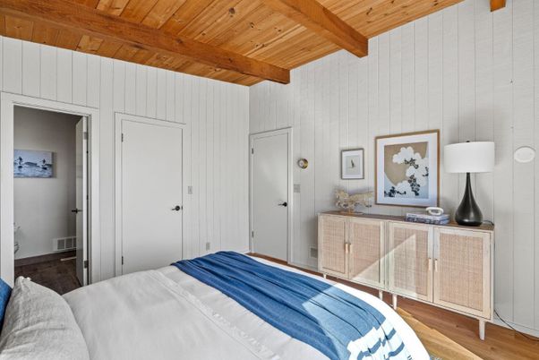 Bedroom, Interior, Wooden Beams, Wooden Ceilings, Wood Texture Flooring