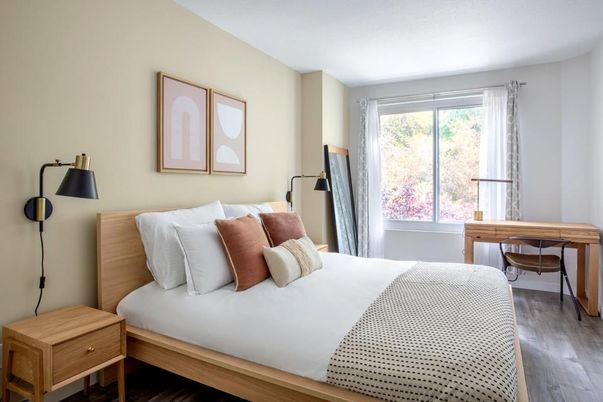 Bedroom, Interior, Wood Texture Flooring