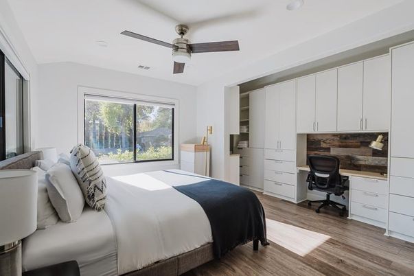 Bedroom, Home Office, Interior, Wood Texture Flooring