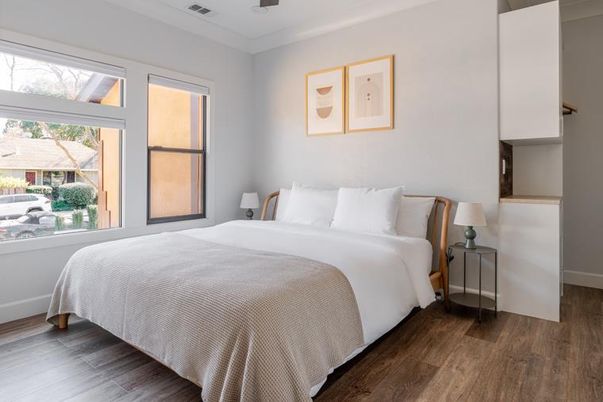 Bedroom, Interior, Wood Texture Flooring