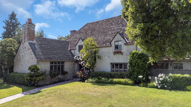 Backyard, Exterior, Facade, Brick Facade, Tudor Revival