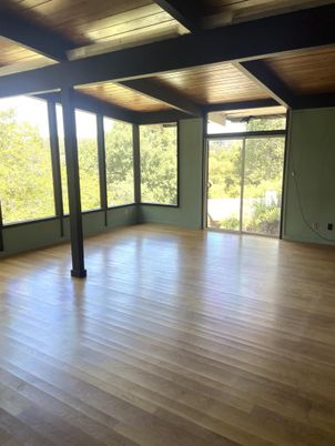 Empty room, Interior, Wooden Ceilings, Wood Texture Flooring