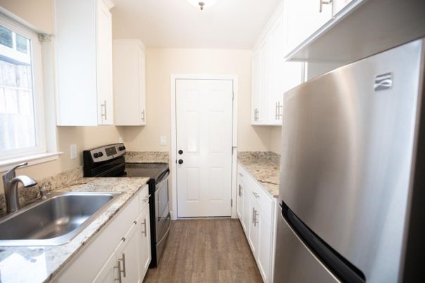 Interior, Kitchen, Wood Texture Flooring