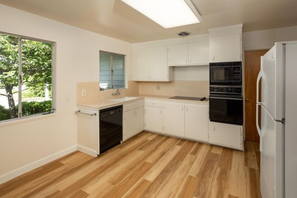 Interior, Kitchen, Wood Texture Flooring