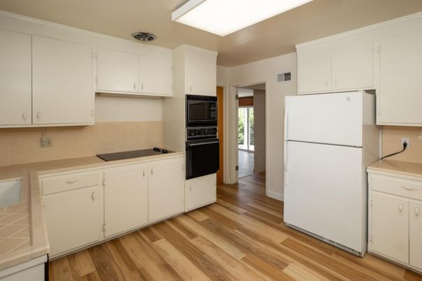 Interior, Kitchen, Wood Texture Flooring