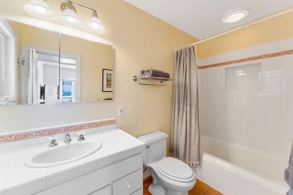 Bathroom, Interior, Recessed Lighting, Tile Countertops
