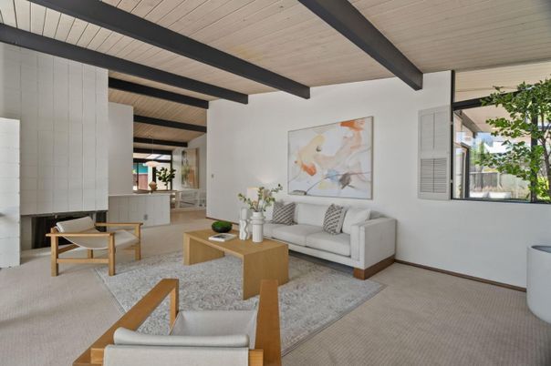 Interior, Living room, Wooden Beams