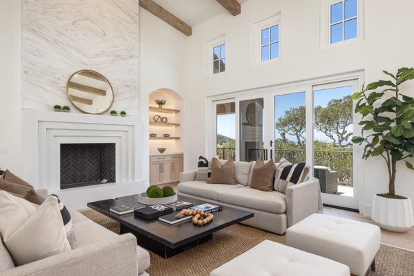 Fireplace, Interior, Living room, Wooden Beams