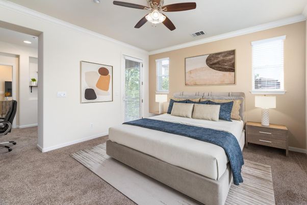 Bedroom, Interior, Recessed Lighting