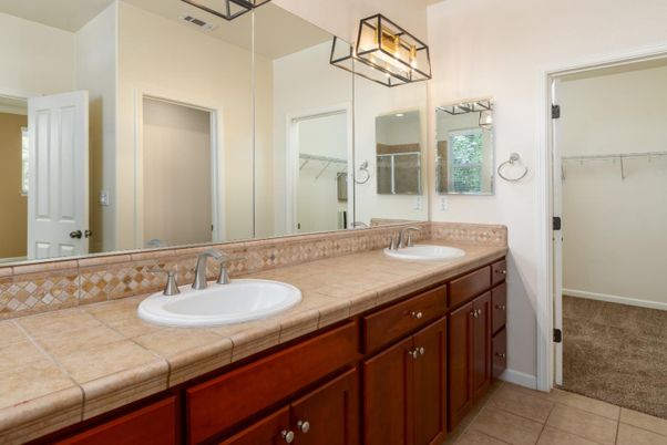 Bathroom, Dual Sink Vanities, Interior, Tile Countertops
