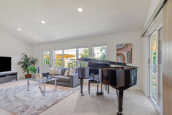 Interior, Living room, Piano, Recessed Lighting
