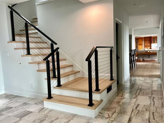 Interior, Marble, Recessed Lighting, Wood Texture Flooring