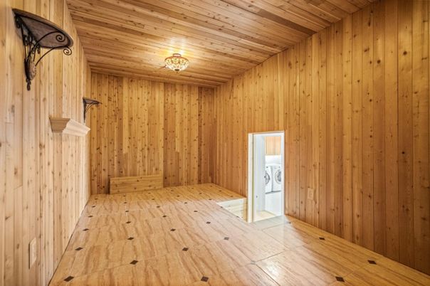 Empty room, Interior, Wooden Ceilings, Wood Texture Flooring, Wooden Walls