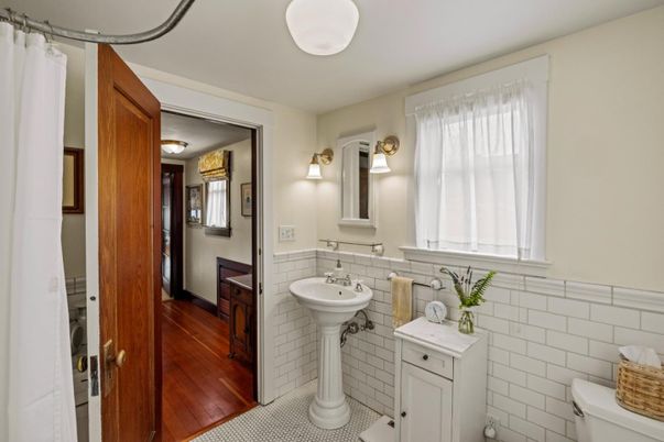 Bathroom, Interior, Wood Texture Flooring