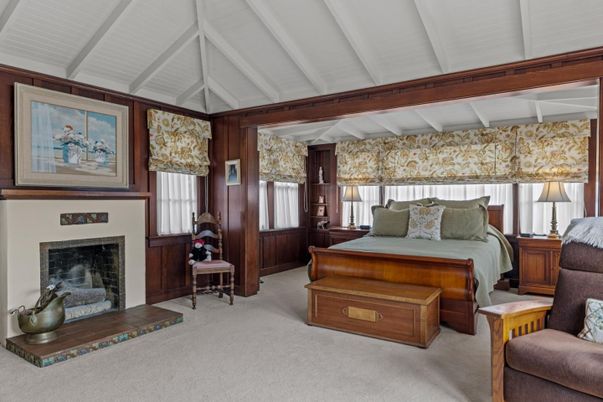 Bedroom, Fireplace, Interior