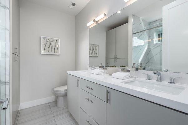 Bathroom, Dual Sink Vanities, Interior, Marble Walls