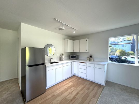 Interior, Kitchen, Wood Texture Flooring