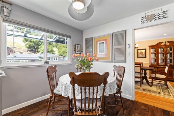Dining room, Interior, Wood Texture Flooring