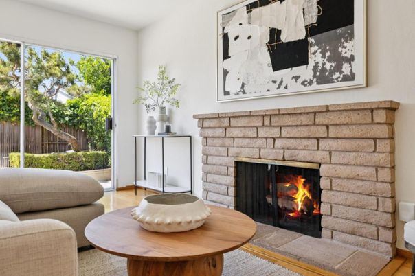 Fireplace, Interior, Stone Walls, Wood Texture Flooring