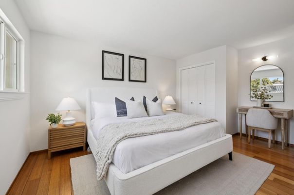 Bedroom, Interior, Wood Texture Flooring