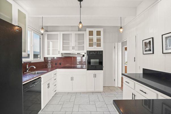 Interior, Kitchen, Marble, Pendant Lights
