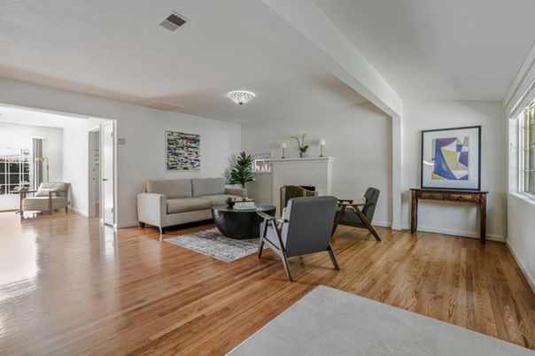 Chandelier, Fireplace, Interior, Living room, Wood Texture Flooring