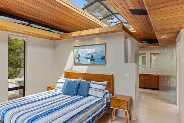 Bedroom, Interior, Recessed Lighting, Wooden Ceilings