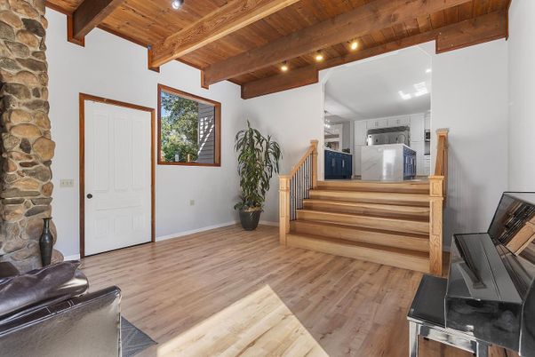 Interior, Piano, Stone Walls, Wooden Beams, Wooden Ceilings, Wood Texture Flooring