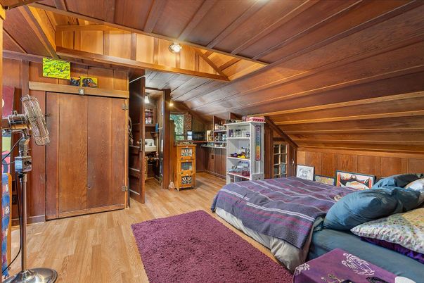 Bedroom, Interior, Wooden Beams, Wooden Ceilings, Wood Texture Flooring, Wooden Walls
