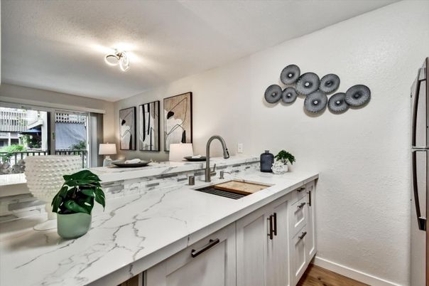 Interior, Kitchen, Wood Texture Flooring
