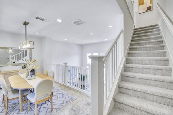 Dining room, Interior, Marble, Pendant Lights, Recessed Lighting