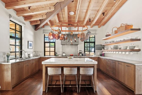Interior, Kitchen, Wooden Beams, Wooden Ceilings, Wood Texture Flooring