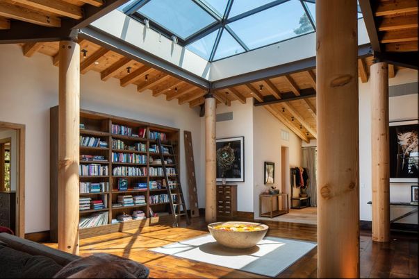 Glass Ceilings, Interior, Wooden Beams, Wooden Ceilings, Wood Texture Flooring