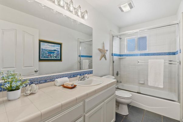 Bathroom, Glass Shower, Interior, Tile Countertops