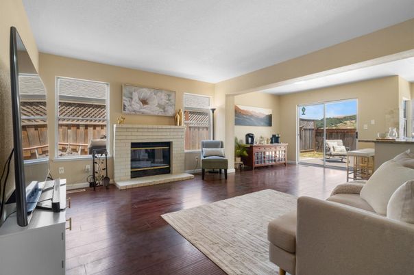 Fireplace, Interior, Living room, Wood Texture Flooring