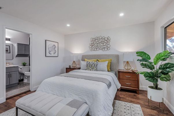 Bathroom, Bedroom, Interior, Recessed Lighting, Wood Texture Flooring