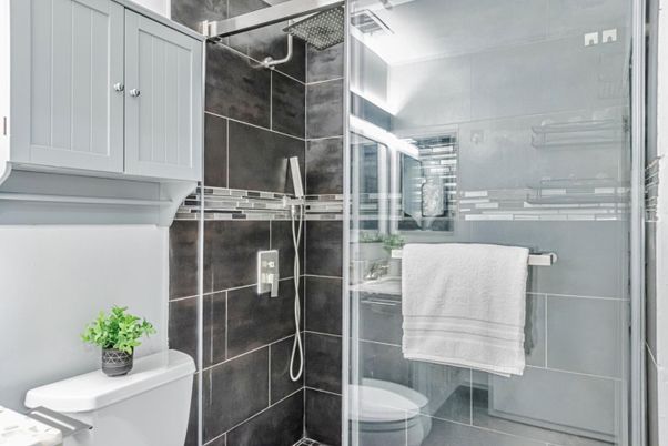 Bathroom, Glass Shower, Interior