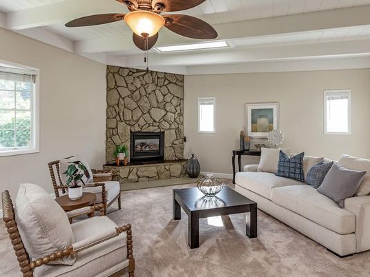 Fireplace, Interior, Living room, Stone Walls