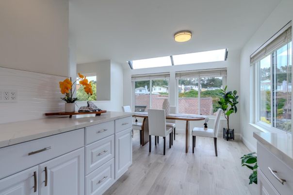 Dining room, Interior, Wood Texture Flooring