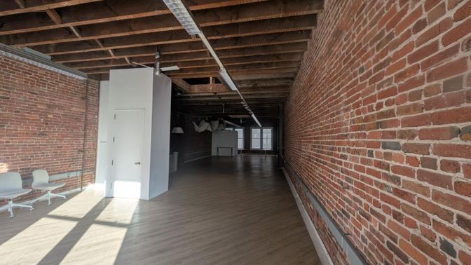 Empty room, Interior, Stone Walls, Wooden Beams