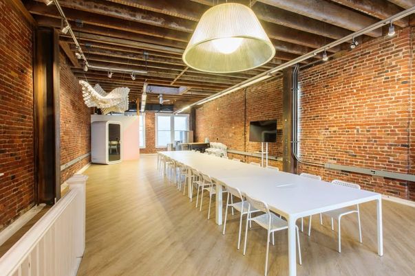 Dining room, Interior, Stone Walls, Wooden Beams, Wood Texture Flooring