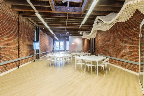 Dining room, Interior, Stone Walls, Wooden Beams, Wood Texture Flooring