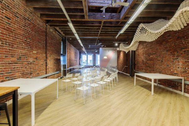 Dining room, Interior, Stone Walls, Wooden Beams, Wood Texture Flooring