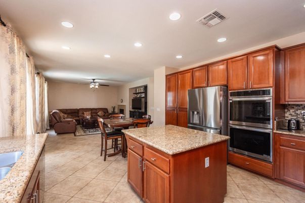 Dining room, Interior, Kitchen, Living room, Recessed Lighting, Stainless Steel Appliances