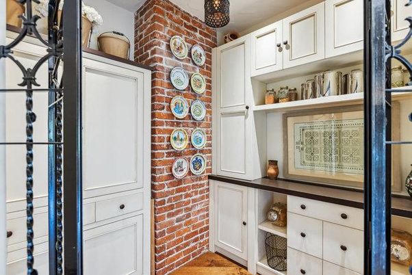 Interior, Stone Walls, Wood Texture Flooring