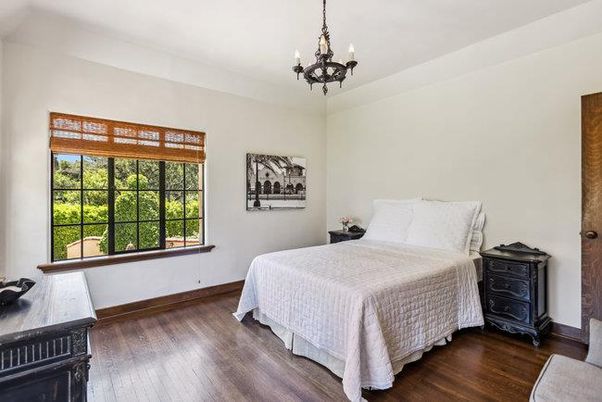Bedroom, Chandelier, Interior, Wood Texture Flooring